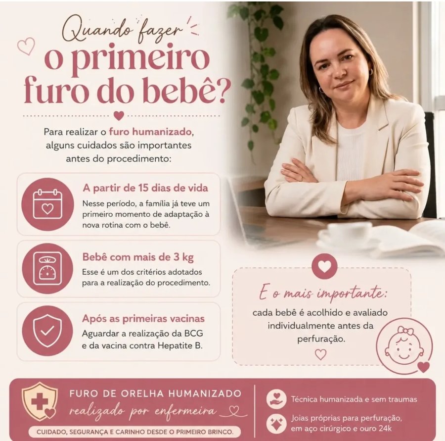 Quando fazer o primeiro furo do bebê